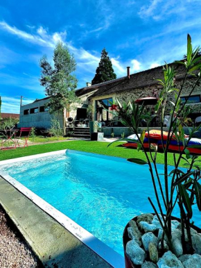 Maison ancienne moderne et design - 6 chambres 6 sdb - avec piscine et grand parc